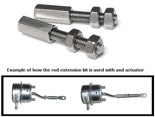 Actuator Extension Rod Kit- Fits Internal Wastegates - Click Image to Close